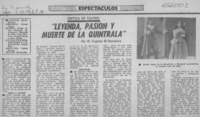 Leyenda, pasión y muerte de La Quintrala.  [artículo] M. Eugenia Di Doménico.