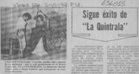 Sigue éxito de "La Quintrala".  [artículo]