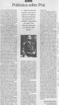 Polémica sobre Prat  [artículo] Arnoldo Pacheco Silva.