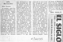 Julio Barrenechea.  [artículo] Alipio Méndez M.