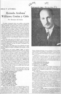 Hermelo Arabena Williams, Ceniza y cielo  [artículo] Hernán del Solar.