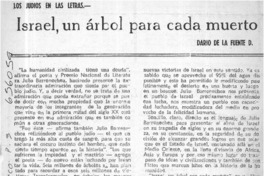 Israel, un árbol para cada muerto.  [artículo] Darío de la Fuente D.