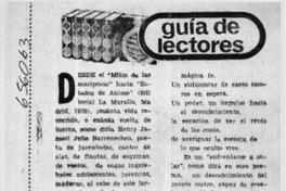 Guía de lectores.  [artículo] H. P. V.
