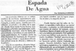 Espada de agua  [artículo] Gonzalo Drago.