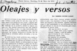Oleajes y versos  [artículo] Marino Muñoz Lagos.