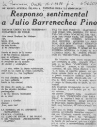 Responso sentimental a Julio Barrenechea Pino.  [artículo]