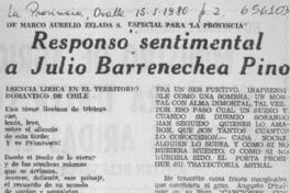 Responso sentimental a Julio Barrenechea Pino.  [artículo]