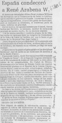 España condecoró a René Arabena W.