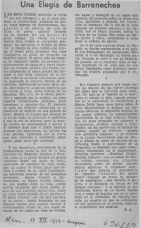 Una elegía de Barrenechea.  [artículo] R. A.