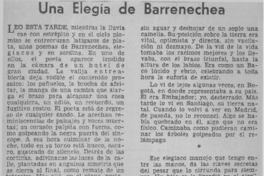 Una elegía de Barrenechea.  [artículo] R. A.