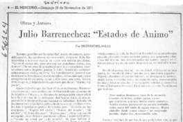 Julio Barrenechea, "Estados de ánimo"  [artículo] Hernán del Solar.