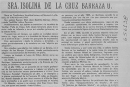 Sra. Isolina de la Cruz Barraza U.  [artículo]