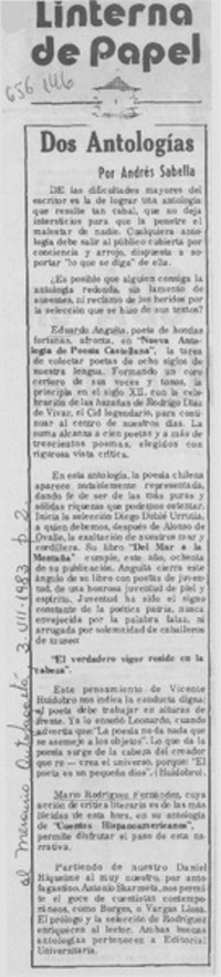 Dos antologías