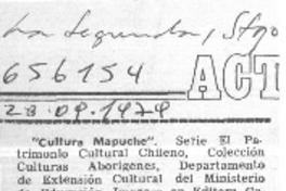 Cultura mapuche.  [artículo]