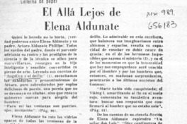 El allá lejos de Elena Aldunate