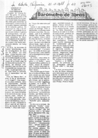 Barómetro de libros  [artículo] Claudio Solar.