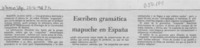Escriben gramática mapuche en España.