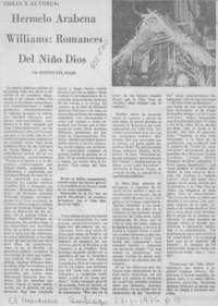 Hermelo Arabena Williams: Romances del niño Dios