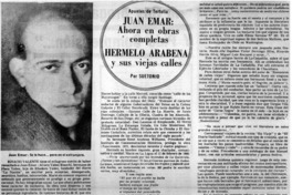 Juan Emar: ahora en obras completas Hermelo Arabena
