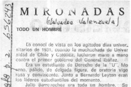 Todo un hombre.  [artículo] Salvador Valenzuela.