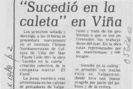 "Sucedió en la caleta" en Viña.