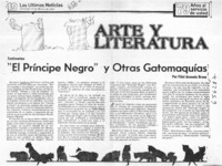 "El príncipe negro" y otras gatomaquías  [artículo] Fidel Araneda Bravo.