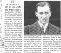 55 Aniversario de la muerte de Huidobro.  [artículo]
