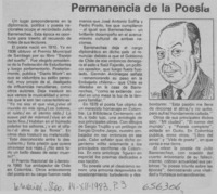 Permanencia de la poesía.  [artículo]