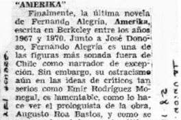 Amerika  [artículo] José Promis.