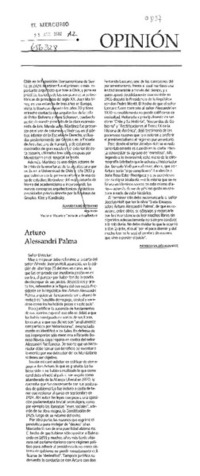 Arturo Alessandri Palma  [artículo] Patricio Valdés.