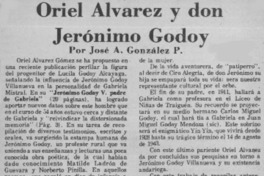 Oriel Alvarez y don Jerónimo Godoy  [artículo] José A. González P.