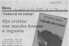 Ojo crítico con mucho humor e ingenio.  [artículo]