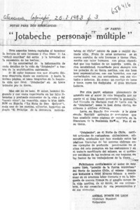 "Jotabeche personaje múltiple"  [artículo] Anibal Ponce de León Ch.