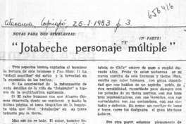 "Jotabeche personaje múltiple"  [artículo] Anibal Ponce de León Ch.