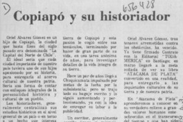 Copiapó y su historiador  [artículo] Héctor Pumarino Soto.