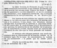 Literatura Chilena del siglo XX  [artículo]