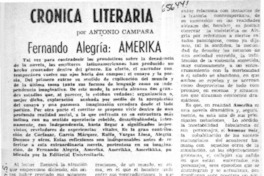 Amerika  [artículo] Antonio Campaña.