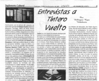 Entrevistas a tintero vuelto
