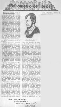 Barómetro de libros  [artículo] Claudio Solar.