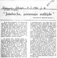"Jotabeche, personaje múltiple"  [artículo] Benigno Avalos A.
