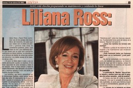 Liliana Ross actriz esta chocha preparando su matrimonio y cuidando la línea.