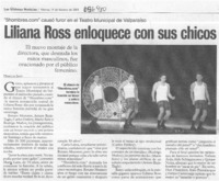 Liliana Ross enloquece con sus chicos  [artículo] Marietta Santí.