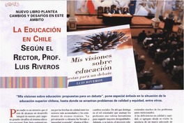 La Educación en Chile según el rector, prof. Luis Riveros.