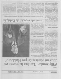 Willy Semler : "La obra a puesto en duda mi admiración por Huidobro