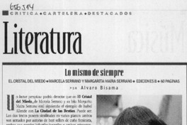 Lo mismo de siempre  [artículo] Alvaro Bisama.