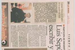 Luis Sepúlveda: entre escribir y ser canalla