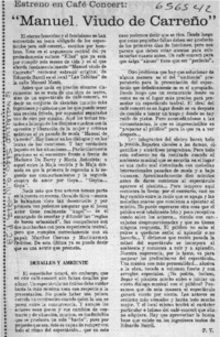 Manuel viudo de Carreño  [artículo] P. V.