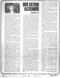 Don Arturo Alessandri  [artículo] Jorge Correa-Ugarte.