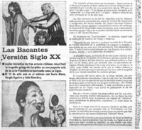 Las bacantes versión siglo XX.  [artículo]