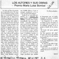 Los autores y sus obras  [artículo] Matías Rafide.
